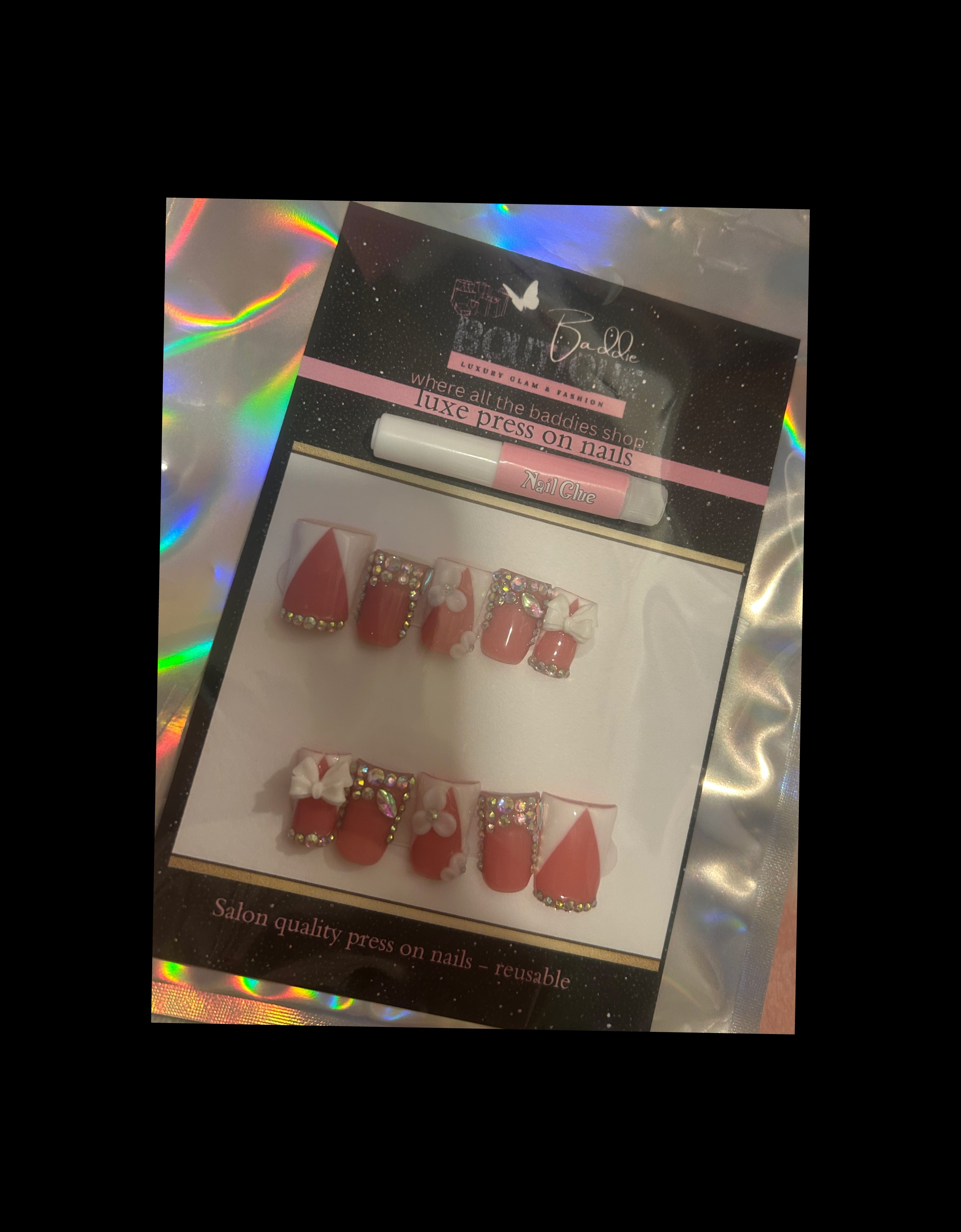 Soft girl press on nails